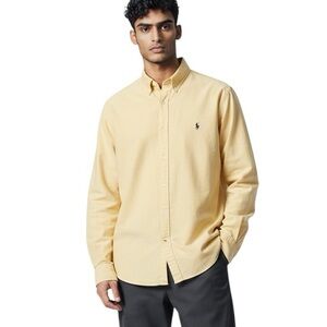 Ralph Lauren Men’s Yellow Oxford Button Down Shirt Classic Fit XL Long Sleeve